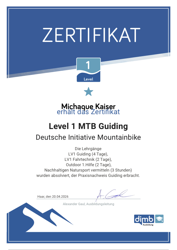 LV1 MTB Guiding Michaque Kaiser